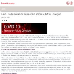 FAQs: The Families First Coronavirus Response Act for Employers