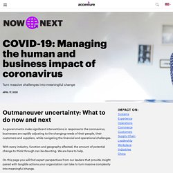 Managing the human and business impact of coronavirus