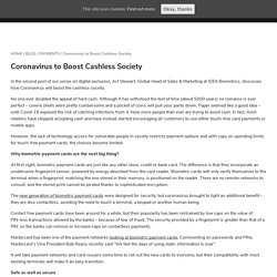 Coronavirus to boost cashless society