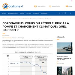 Coronavirus, cours du pétrole, prix à la pompe et changement climatique : quel rapport ? - Carbone 4