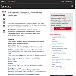 Coronavirus: Research, Commentary, and News