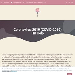 Coronavirus (COVID-19) HR Help - The FFCRA and The CARES Act