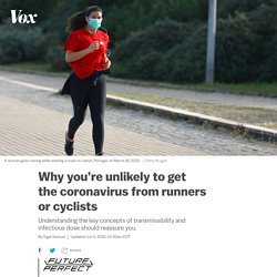 Getting coronavirus from runners, cyclists, or air outside is unlikely