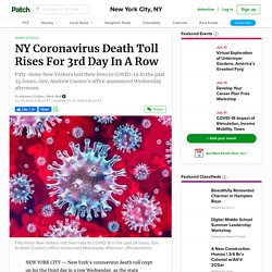 NY Coronavirus Death Toll Rises For 3rd Day In A Row