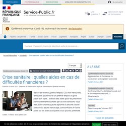 Épidémie de Coronavirus (Covid-19) -Crise sanitaire : quelles aides en cas de difficultés financières ?