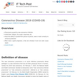 Coronavirus Disease 2019 (COVID-19) -