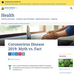 Johns Hopkins Medicine - Coronavirus Disease 2019: Myth vs. Fact
