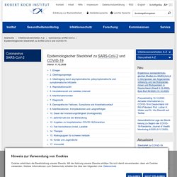 ROBERT KOCH INSTITUT 27/11/20 Epidemiologischer Steckbrief zu SARS-CoV-2 und COVID-19