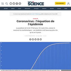 Coronavirus : l’équation de l’épidémie