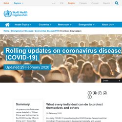 Coronavirus (COVID-19) events as they happen