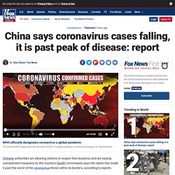China says coronavirus cases falling, it is past peak of disease: report