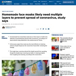 Coronavirus face masks: Homemade coverings likely need multiple layers to prevent spread