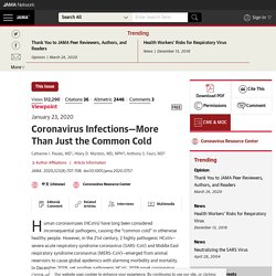 Coronavirus Infections—More Than Just the Common Cold