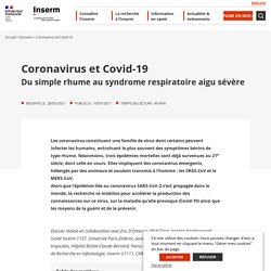 Inserm - Coronavirus et Covid-19