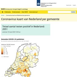 Coronavirus kaart van Nederland per gemeente