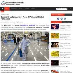WHO urges world to prepare for Pandemic