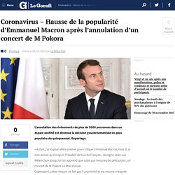 Coronavirus - Hausse de la popularité d’Emmanuel Macron après l’annulation d’un concert de M Pokora