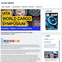 Coronavirus: IATA postpones world air cargo symposium to 2021