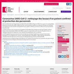 Coronavirus SARS-CoV-2 : nettoyage des locaux d’un patient confirmé et protection des personnels