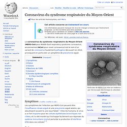Coronavirus du syndrome respiratoire du Moyen-Orient