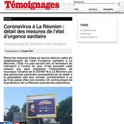 Coronavirus à La Réunion : détail des mesures de l’état d’urgence sanitaire - Santé