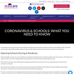 CORONAVIRUS & SCHOOLS: WHAT YOU NEED TO KNOW