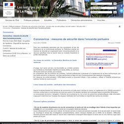 Coronavirus : mesures de sécurité dans l’enceinte portuaire - Les services de l'Etat à La Réunion