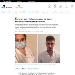 Coronavirus : le témoignage de deux étudiants infirmiers mobilisés