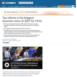 CFOs say corporate tax reform biggest business news in 2017