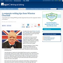 5 corporate writing tips from Winston Churchill