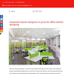 Corporate interior designers in pune for office interior designing - Alacritys