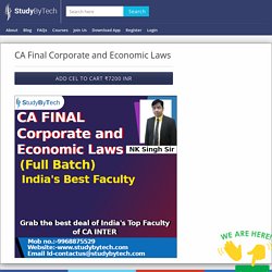 CA Final Corporate and Economic Laws
