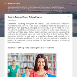 Career in Corporate Finance Training Program