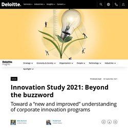 Corporate innovation program report