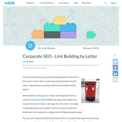 Corporate SEO - Link Building by Letter