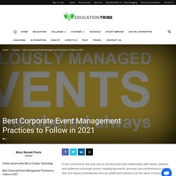 Best Corporate Event Management Practices to Follow in 2021