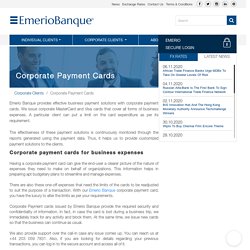 Corporate Payment Cards Service For Corporate Clients