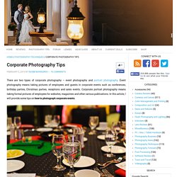 Corporate Photography Tips