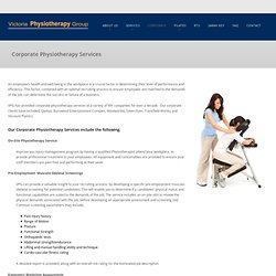 Corporate Physiotherapy Services