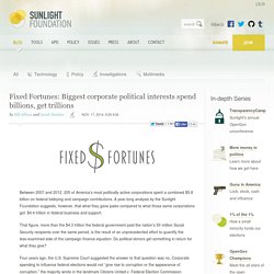 Fixed Fortunes: Biggest corporate political interests spend billions, get trillions