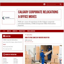 How to Find Same Day Movers Near You - Calgary Corporate Relocations & Office Moves : powered by Doodlekit