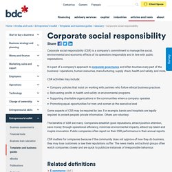 What is corporate social responsibility (CSR)
