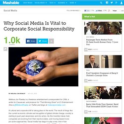 Why Social Media Is Vital to Corporate Social Responsibility