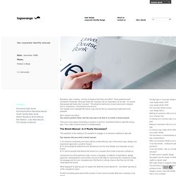 The Corporate Identity Style Guide - Brand Standards and Guidelines Manuals