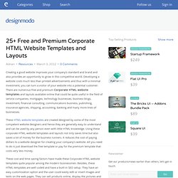 25+ Free and Premium Corporate HTML Website Templates and Layouts
