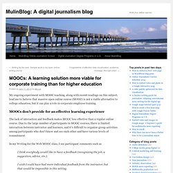 MOOCs: More viable for corporate training than for higher education