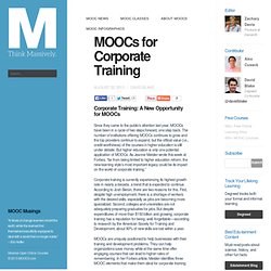 MOOCs for Corporate Training