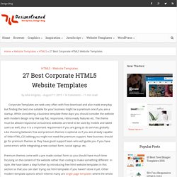 27 Best Corporate HTML5 Website Templates
