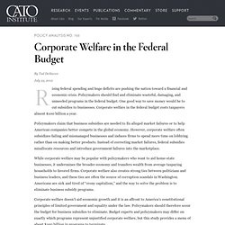 Corporate Welfare in the Federal Budget