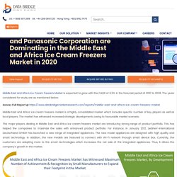 Siemens, Robert Bosch GmbH and Panasonic Corporation are Dominating in the Middle East and Africa Ice Cream Freezers Market in 2020